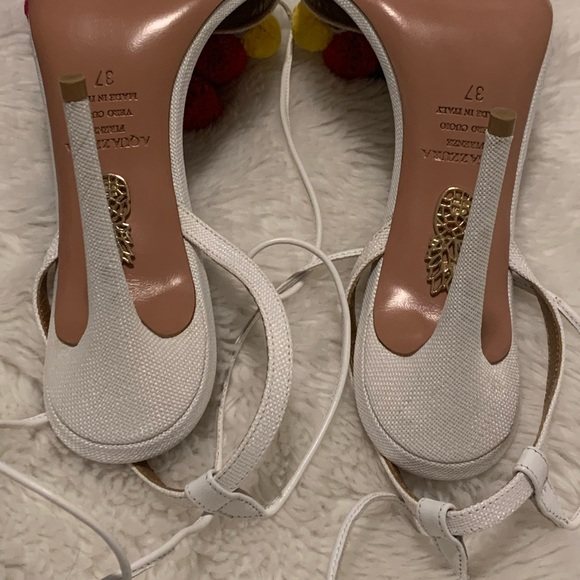 Aquazzura. Sandals with heel. Summer heels. Strap heels. Size 37. With Box. - Picture 4 of 6